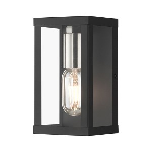 Livex Lighting Gaffney 1 - Light Wall Light in  Black/Brushed Nickel - 1 of 4