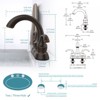 Kumasinova 4" Centerset Bathroom Faucet with Dual Lever Handles,Bathroom Faucets with Pop-Up Drain,Bathroom Sink Faucet for Bathroom Sink - 2 of 4