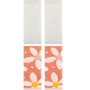 REGALWOVEN 4 Pcs Bathroom Pure Cotton Soft Absorbent Hand Towels 13 x 29 Inch - 1 of 4