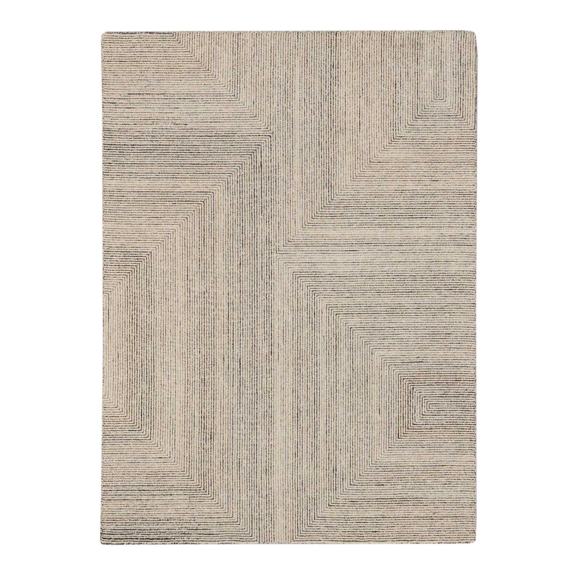 Mohawk 5'x7' Wool and Poly Blend Area Rug Tan
