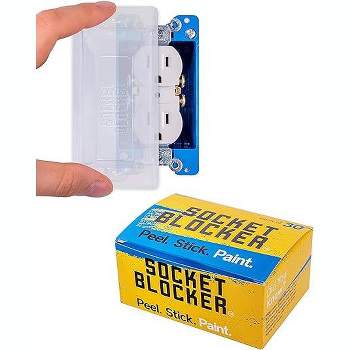 Socket Blocker 1.875 in. W X 4 in. L Clear High Strength Mask and Peel 6 pk