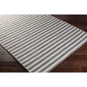 Hauteloom Bongaree Black&Gray Striped Flatweave Carpet - 1 of 4