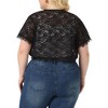 Agnes Orinda Women's Plus Size Sheer Lace Open Front Lightweight Elegant Shrugs - 4 of 4