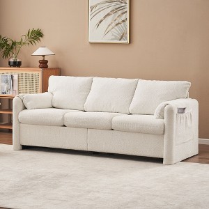 PAGED Sofa Living Room Couch Chenille Couch with High-Density Foam Cushions for Living Room - 1 of 4