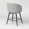 2pk Barrel Back with Metal Base Dining Chair Gray - Room Essentials™ - 4 of 4