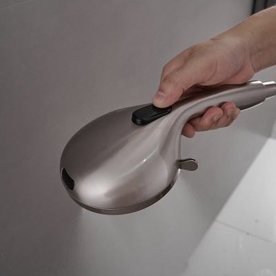 Brushed Nickel Dual Shower Head with Handheld and Filter