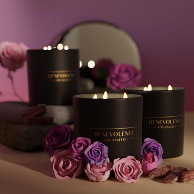 Matte Black Soy Wax Christmas Scented Candle Jar