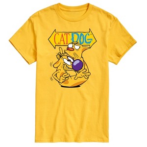 Men's - Nickelodeon - Cat Dog Sign Short Sleeve Graphic T-Shirt - 1 of 4