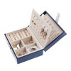 Unique Bargains Travel Portable PU Leather Jewelry Organizer Case Storage - 3 of 4