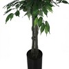 GlasFlength Artificial Plants Artificial Rubber Tree Artificial Ficus Tree Faux Plants for Indoor Home Decoration, Green, 32"*32"*58" - 3 of 4