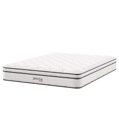 Modway Jenna 10" King Mattress - Innerspring Hybrid Mattress with Quilted Pillow Top and Medium-Firm Support