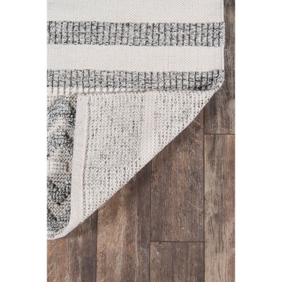 6'x24' Gray Diamond Tufted Handmade Synthetic Runner Rug