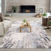 Modern Abstract Rug Indoor Washable Throw Floor Carpet Low Pile Stain Resistant Accent Rug - 3 of 4