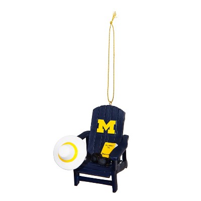 Evergreen University of Michigan Adirondack Chair Ornament