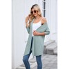 Coolmee Women's Draped Front Open Cardigan Casual Long Sleeve Lightweight Cardigan Sweaters - 3 of 4