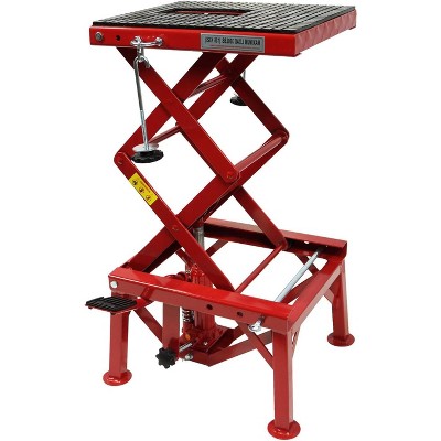350LBS hydraulic motorcycle jack, scissor lift jack, portable lift table, foot-operated lift stand for motorcycles, ATVs, and dirt bikes
