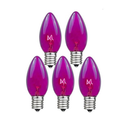 Novelty Lights Twinkle C9 Incandescent Traditional Vintage Christmas Replacement Bulbs 25 Pack