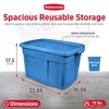 Rubbermaid Roughneck 18 Gal Plastic Holiday Storage Tote - image 3 of 4