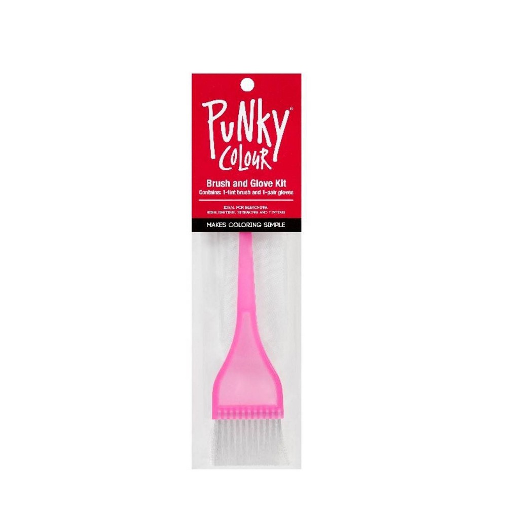 Punky Colour Hair Coloring Brush and Glove Kit - 2ct: Plastic Handle, Nylon Bristles