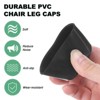 Unique Bargains Non-Slip PVC Chair Leg Caps Floor Protectors for Folding Chairs Black - 2 of 4