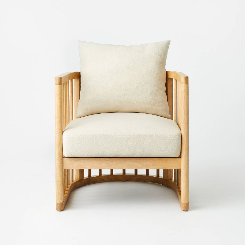 Richfield Barrel Spindle Back Accent Chair Cream/Natural - Threshold&#8482; designed with Studio McGee, 4 of 12