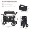 Kinder King Folding Wagon Stroller for 2 Kids, Adjustable Handle, All-Terrain Shock-Absorbing Wheel, Detachable Tray, Diaper Bag - 4 of 4