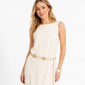 gold chain belt for dress Cassie gold studded chain belt