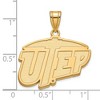 Black Bow Jewelry 10k Yellow Gold Texas at El Paso Miners NCAA Large Pendant - 2 of 3