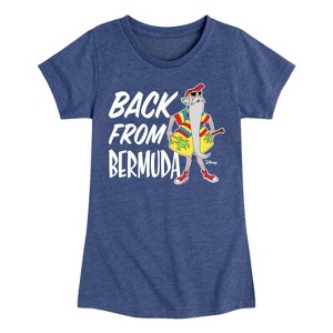 Girls' - Disney - Straight Outta Bermuda Fitted Short Sleeve Graphic T-Shirt - 1 of 3