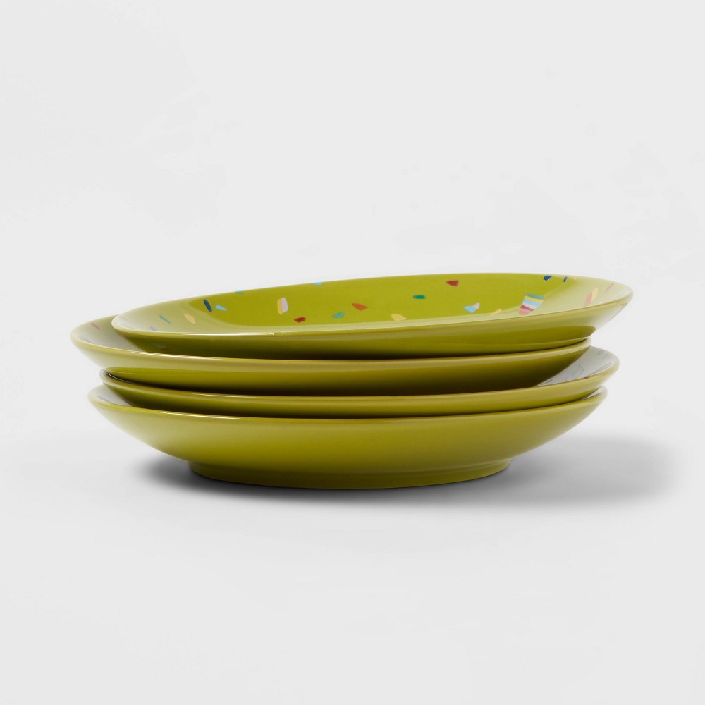 6" 4pk Stoneware Appetizer Plates Light Green - Opalhouse