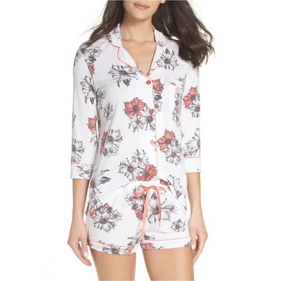 P.J. Salvage Womens Floral Button Down Pajama Shirt