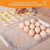 Deviled Egg Containers with Lid (Set of 2), Plastic Tray Carrier with Handle for 48 Eggs, Clear Stackable Egg Holder - 4 of 4