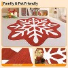 Christmas Snowflake Rug 3x3 Bathroom Rugs Christmas Doormats Machine Washable Area Rug - 2 of 4