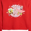 SpongeBob SquarePants Spongebob Patrick Candy Canes Cropped Long Sleeve Crew Neck Sweatshirt - Red - X-Large - 2 of 4