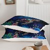 Boersma Turtle Comforter Set Queen Size, Ocean Beach Turtle Bedding Set for Kids Teens, Ocean Animals Comforter Fish Coral Bed Set - 3 of 4
