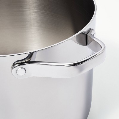 12qt Stainless Steel Stock Pot Silver - Figmint™ ‼️one stain and a little scratch ‼️