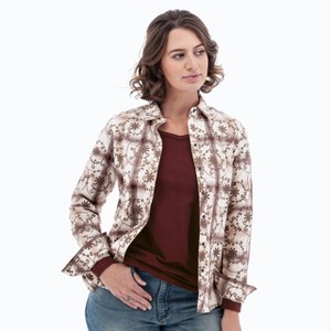 Old Ranch Brands Women's Jordyn Organic Embroidered Snap Shirt - 1 of 4