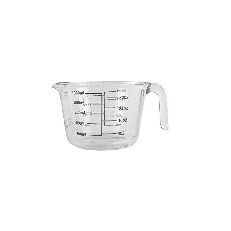 Farberware 4-Cup Borosilicate Glass Wet and Dry Measuring Cup with Oversized Measurements, Clear, 1 of 5