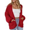 Womens Sweater Knit Cardigan with Pockets Open Front Cable Knit Sweater Chunky Thick Sweater Cardigan for Winter Comfy Knitwear - 3 of 4