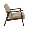 CAVINAS Velvet Accent Chair with Dark Walnut Finish,Mid-Century Upholstered Living Room Chairs,Reading Chairs for Living Room - 4 of 4