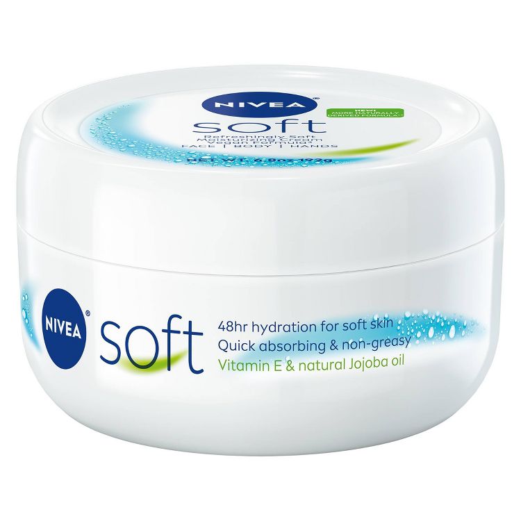 Nivea Soft Moisturizing Cr&#232;me Body, Face and Hand Cream Scented - 6.8oz, 1 of 13