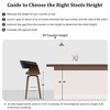 Bekrvio 26" Mid Century Modern Swivel Counter Height Bar Stools - PU Leather Upholstered with Back, Walnut Bent Wood Legs for Kitchen Island Dining - 4 of 4