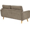 Kumasinova 67.7" Modern Loveseat Sofa,Upholstered Sofa Couch with Tapered Solid Wood Legs,Tufted Polyester Fabric Lounge Sofa for Living Room - 3 of 4