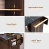 Kitchen Island, with Storage Rack, Drawers, Spice Rack & Towel Rack, for Dining, Kitchen & Barbecue - 3 of 4