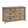 Sauder County Line Dresser Salt Oak Finish: 6-Drawer Storage, Laminated Particle Board, Adult Assembly Required - 2 of 4