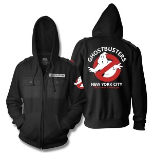 Ripple Junction x Ghostbuster's Men's Fleece Hoodie No Ghost Logo 1980's Classic Comedy Movie - 1 of 4