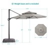 Sonkuki 11Ft Double Top Aluminum Cantilever Patio Umbrella with Base for Patio Deck Garden - 3 of 4