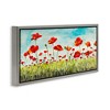 Stupell Industries Bright Red Poppies Meadow Floating Frame Canvas Art, Gray, 25" x 11" - 2 of 4
