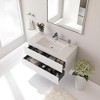 42" Wall-Mounted Bathroom Vanity with Glossy White Resin Sink – Modern Floating Bathroom Cabinet with Soft-Close Hinges - 2 of 4