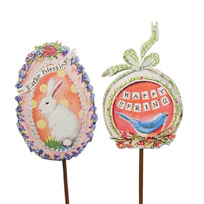Easter 24.75" Gallery Sugar Ess Stakes Spring Blessings  -  Decorative Garden Stakes